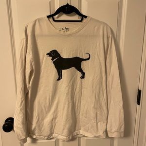 The Black Dog white long-sleeve t-shirt